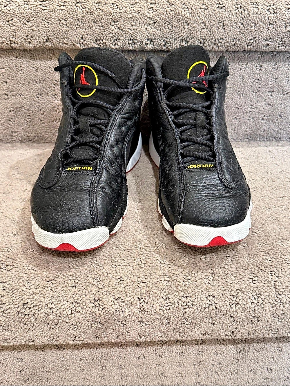 Air Jordan 13 Retro "Playoffs" sneakers, Black & White US youth size 4y